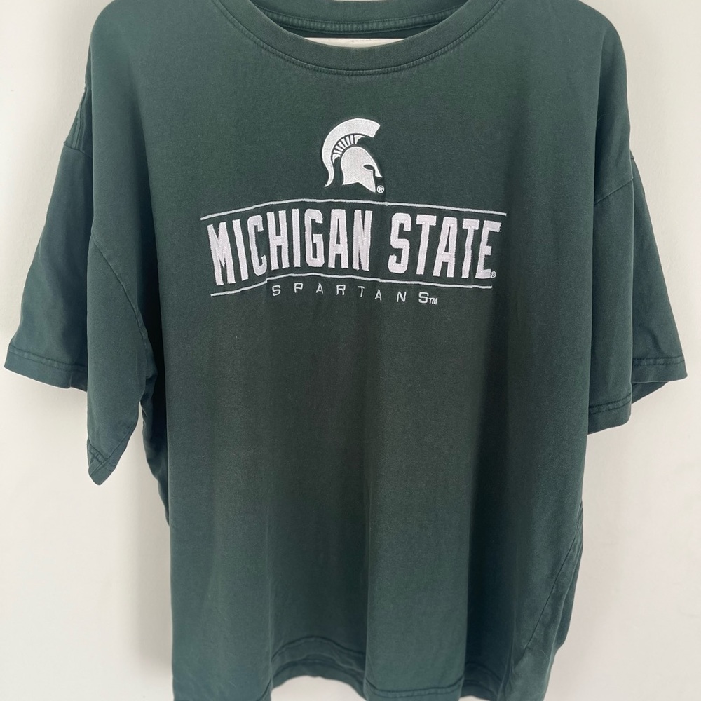 Pro Edge Dark Green Michigan State Tee